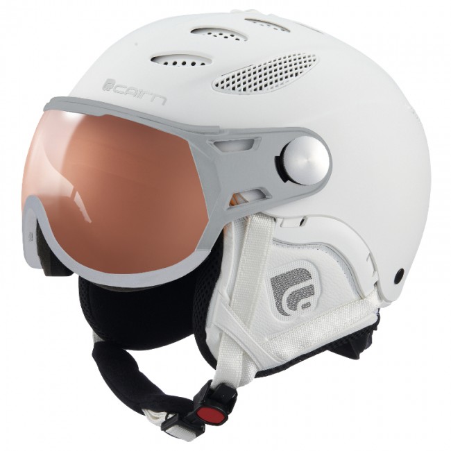 Cairn Cosmos Photochromic Ski Helmet With Visor White cairn kopen in de aanbieding Cairn Cosmos Photochromic Ski Helmet With Visor White cairn kopen in de aanbieding
