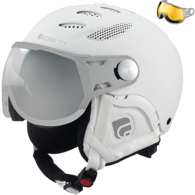 Cairn Cosmos Polarized Ski Helmet With Visor Total White cairn kopen in de aanbieding Cairn Cosmos Polarized Ski Helmet With Visor Total White cairn kopen in de aanbieding