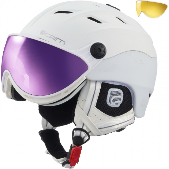 Cairn Spectral Magnet Ium Ski Helmet With Visor White Techno cairn kopen in de aanbieding Cairn Spectral Magnet Ium Ski Helmet With Visor White Techno cairn kopen in de aanbieding