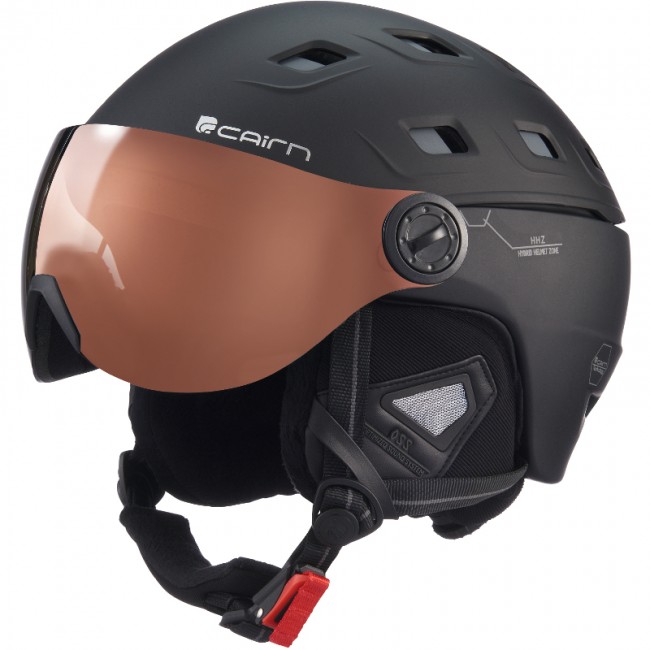 Cairn Stellar Ski Helmet With Visor Mat Black cairn kopen in de aanbieding Cairn Stellar Ski Helmet With Visor Mat Black cairn kopen in de aanbieding