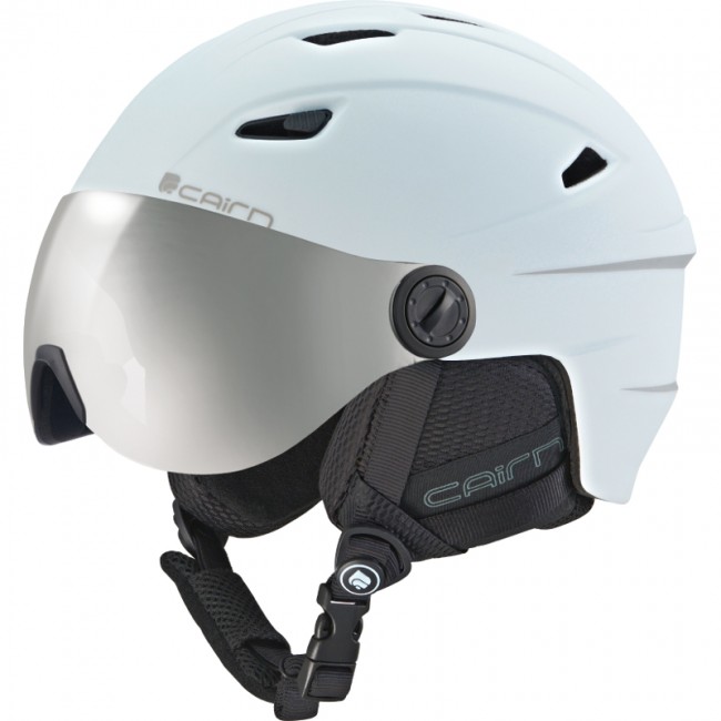 Cairn Electron Junior Ski Helmet With Visor Mat White cairn kopen in de aanbieding Cairn Electron Junior Ski Helmet With Visor Mat White cairn kopen in de aanbieding
