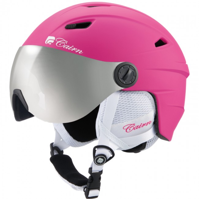 Cairn Electron Junior Ski Helmet With Visor Mat Fuchsia cairn kopen in de aanbieding Cairn Electron Junior Ski Helmet With Visor Mat Fuchsia cairn kopen in de aanbieding