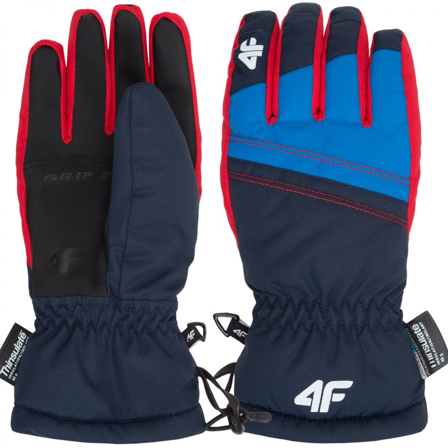 navy blue ski gloves