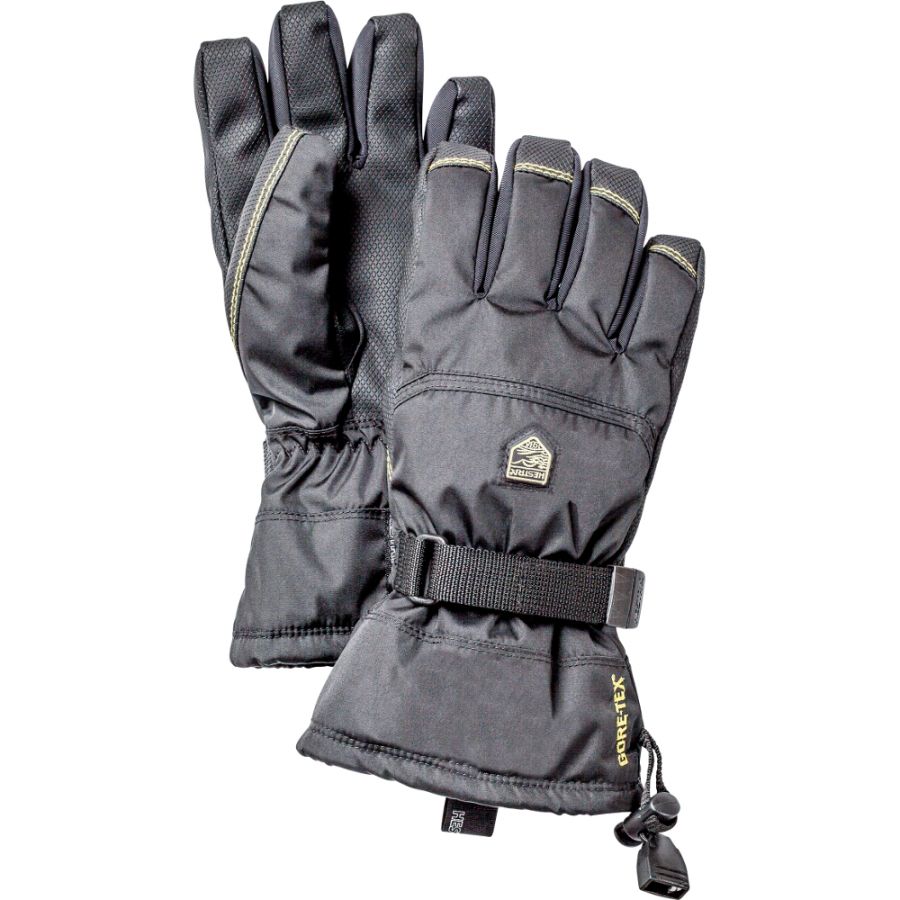 Hestra GoreTex Gauntlet ski gloves, junior, black