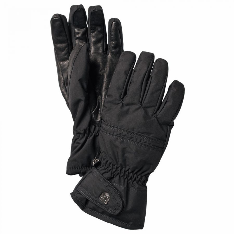 Hestra Primaloft Leather ski gloves, women, black